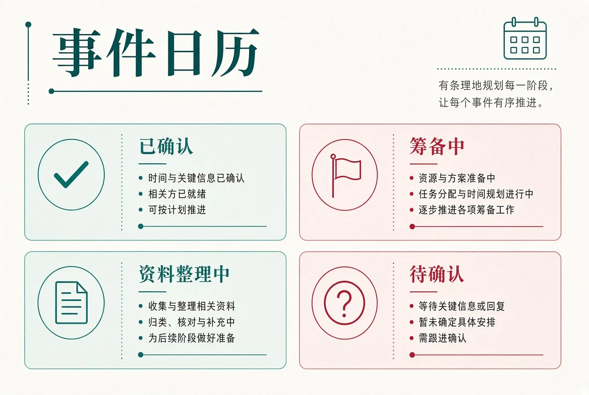 事件日历视觉
